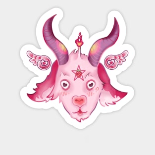 Cute Strawberry Baphomet Sticker